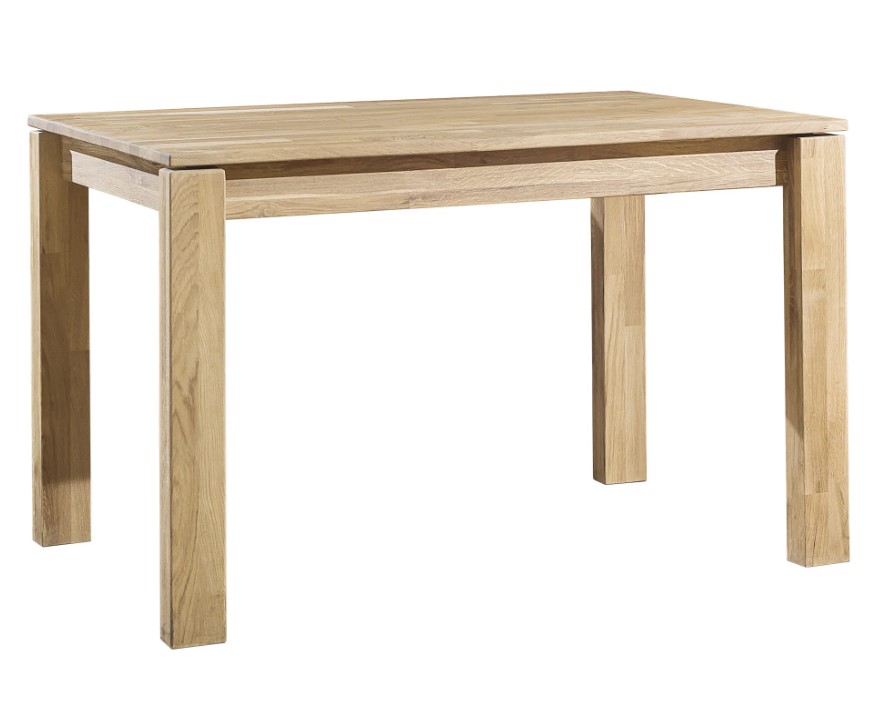 NordicStory Mesa de comedor de madera maciza de roble &quot;Mauritz 4&quot;  140/160/180 x 90 x 75 cm.