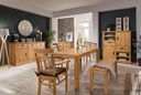 NordicStory Mesa de comedor extensible rustica de madera maciza de roble &quot;Provance&quot;